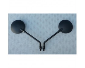 ZRCÁTKA PÁR - ČERNÁ - M8X1,25  - KULATÁ - SE STAVITELNÝM SKLEM, HOMOLOGACE E